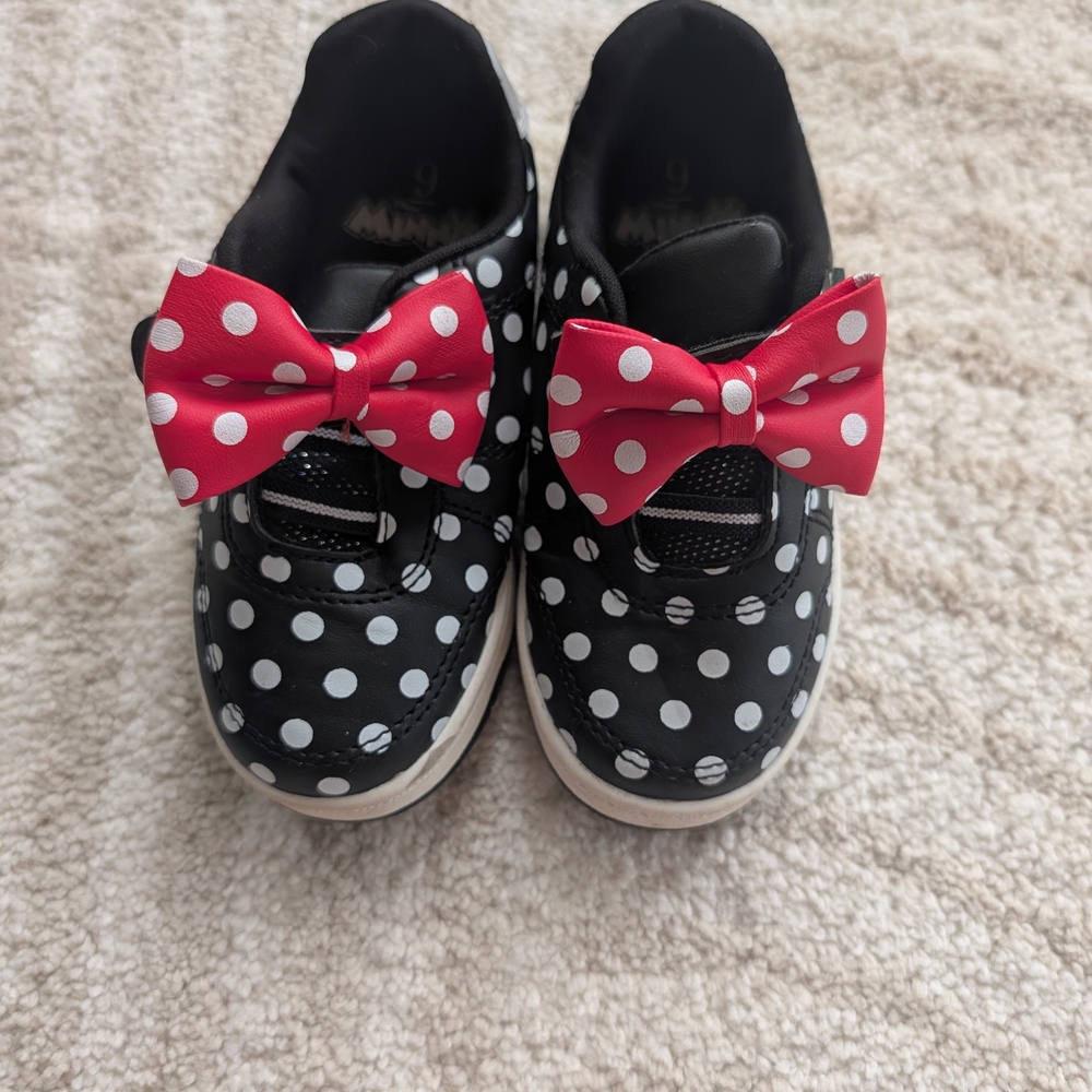 Polka Dot Kids Shoes with Red Bow